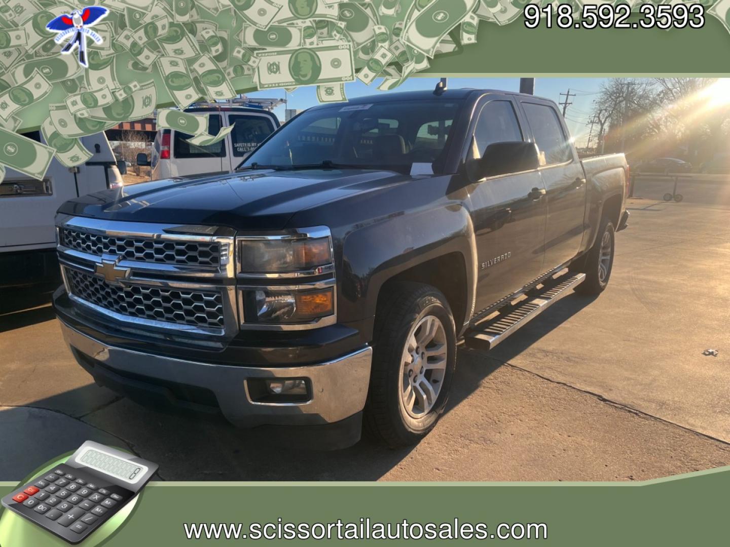 2014 GRAY CHEVROLET SILVERADO LT 1LT Crew Cab 2WD (3GCPCREC7EG) with an 4.8L V8 OHV 16V engine, 6-Speed Automatic transmission, located at 8101 E. Skelly Dr., Tulsa, OK, 74129, (918) 592-3593, 36.121891, -95.888802 - Photo#0